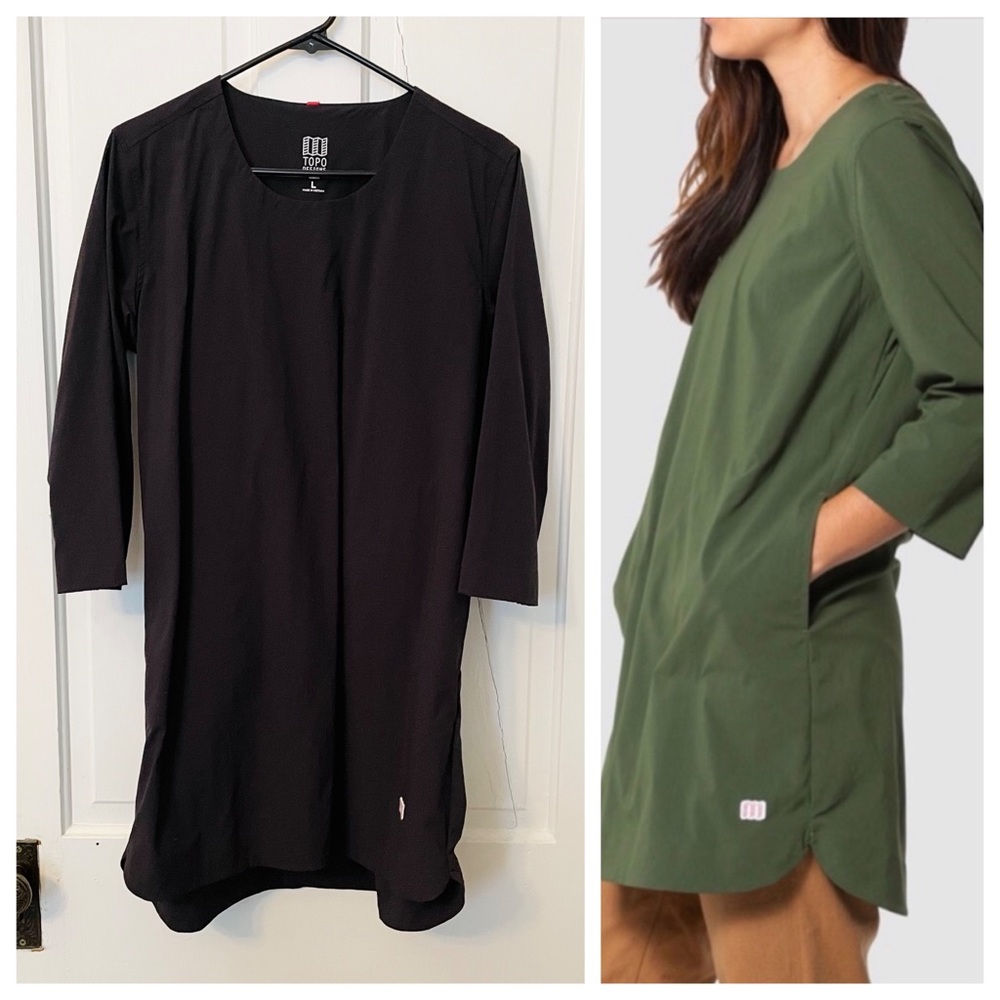 Topo Designs Black Long Sleeve Tunic Dress